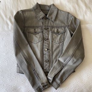 Club Monaco washed black denim jacket Size xs